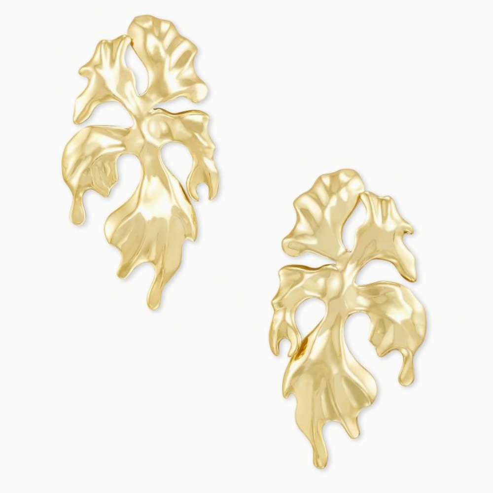 Savannah Statement Earrings in Gold NWT